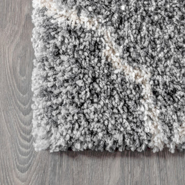 Susa Ogee Moroccan Trellis Shag Area Rug